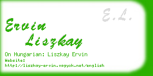 ervin liszkay business card